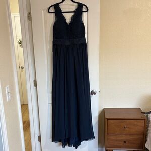 Dark Navy Blue Formal Maxi Dress